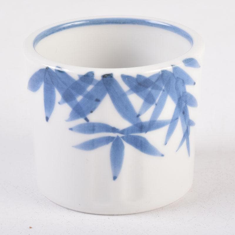 茶道具　紫翠窯　三代　西村徳泉造　染付　竹文　蓋置　共箱　V　8379