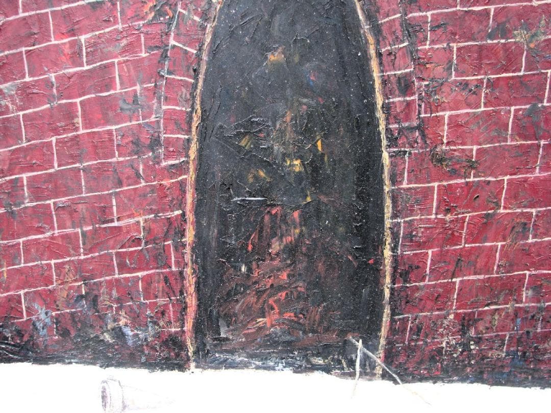 鶴山好一「風屋」S100号大,超大作177*177,仏郊外,カフェ等におすすめ