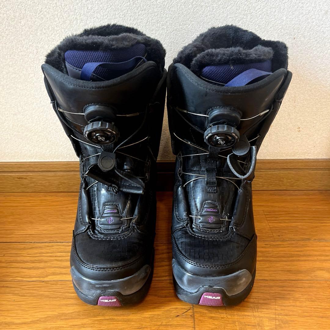 2度使用23.5HEAD黒ボア付きスノボブーツ