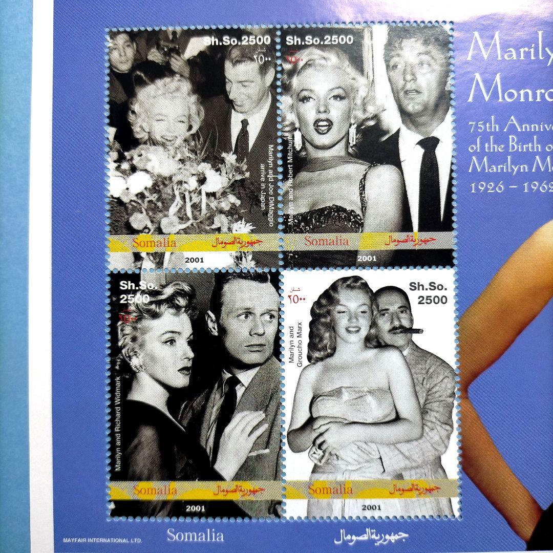 2967 外国切手 ソマリア 2001年魅惑的な女優マリリンモンロー写真集シート