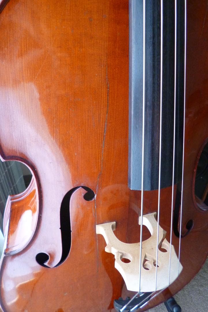【引取限定】コントラバス（ラベルなし 詳細不明）３／４（国内４／４）