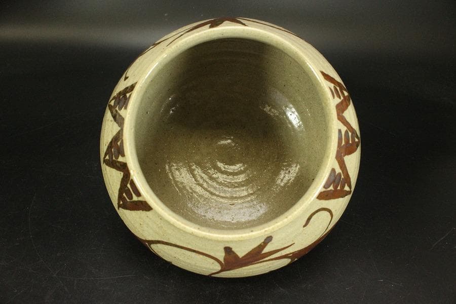 十三代 中里太郎右衛門 作 絵唐津 水指 共箱 未使用(ZE536)