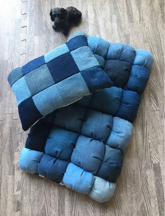 クッション　ペット　カート　デニム　③