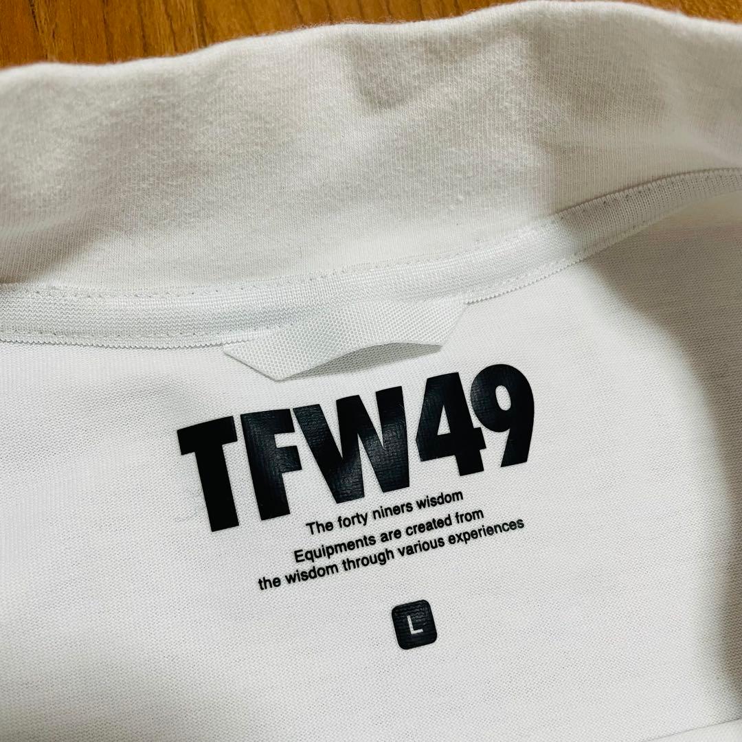 TFW49 モックネック　Tシャツ L ホワイト　ゴルフ