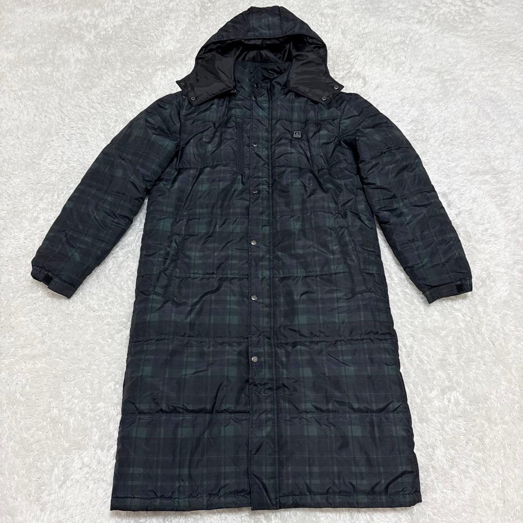 DUNLOP ダンロップ チェック柄ロングコート ベンチコート ヒーター