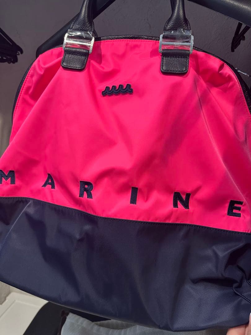 ムータマリン　muta MARINE ピンク ネイビー ハンドバッグ