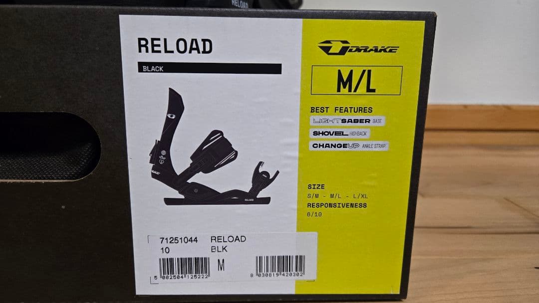 DRAKE RELOAD 25-26 M/L(25～27.5) ブラック