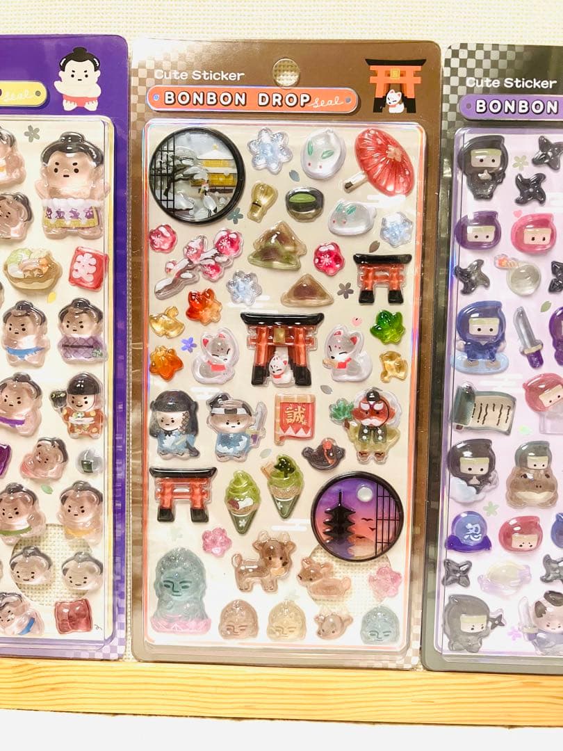 正規品　新品未開封　ボンボンドロップシール　和柄　6点セット