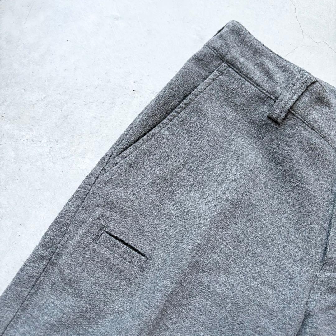 BEAMS GOLF ビームスゴルフ ロングパンツ 表微起毛 ロゴ グレー S