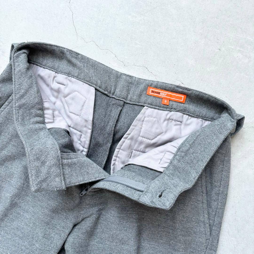BEAMS GOLF ビームスゴルフ ロングパンツ 表微起毛 ロゴ グレー S