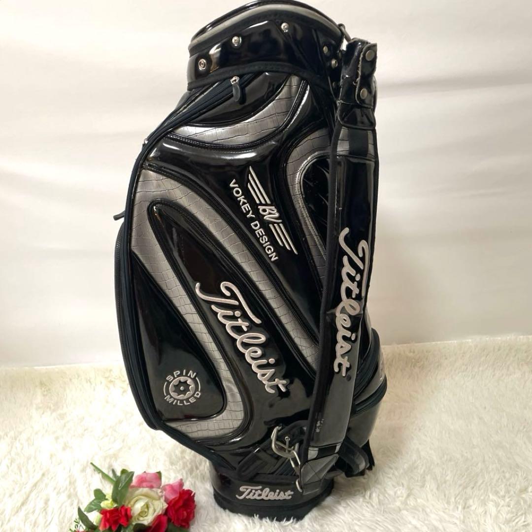 限定✨タイトリスト VOKEI DESIGN クロコ型押し 切替 キャディバッグ