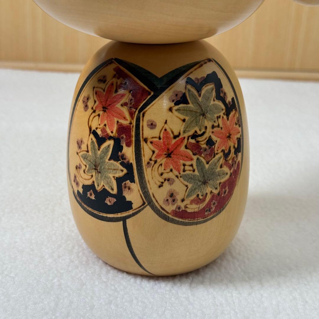 狩野千代松　心待ち　狩野千代松 創作こけし「心待ち」 内閣総理大臣賞　こけし