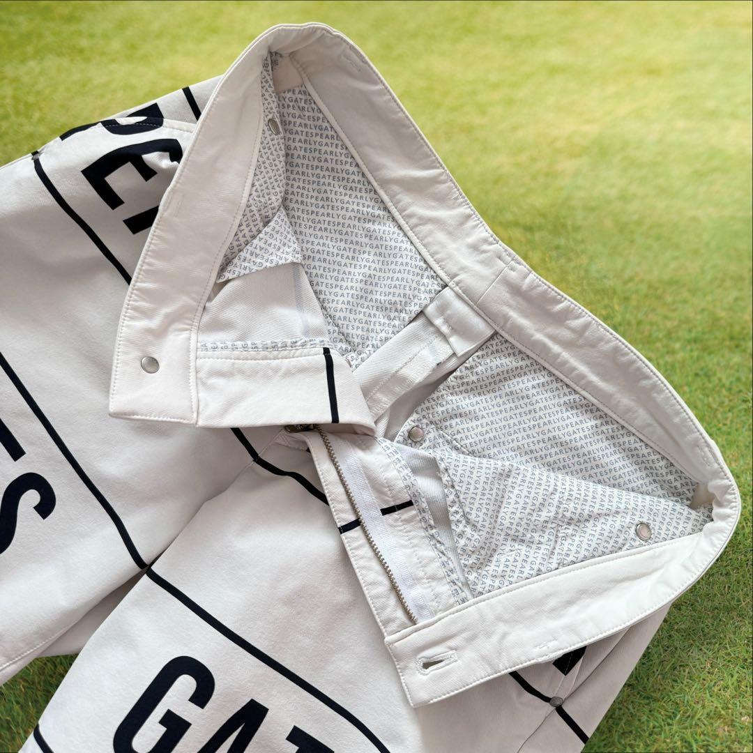 美品　パーリーゲイツ　ハーフパンツ　短パン　白　ホワイト　4 M〜L相当　ゴルフ