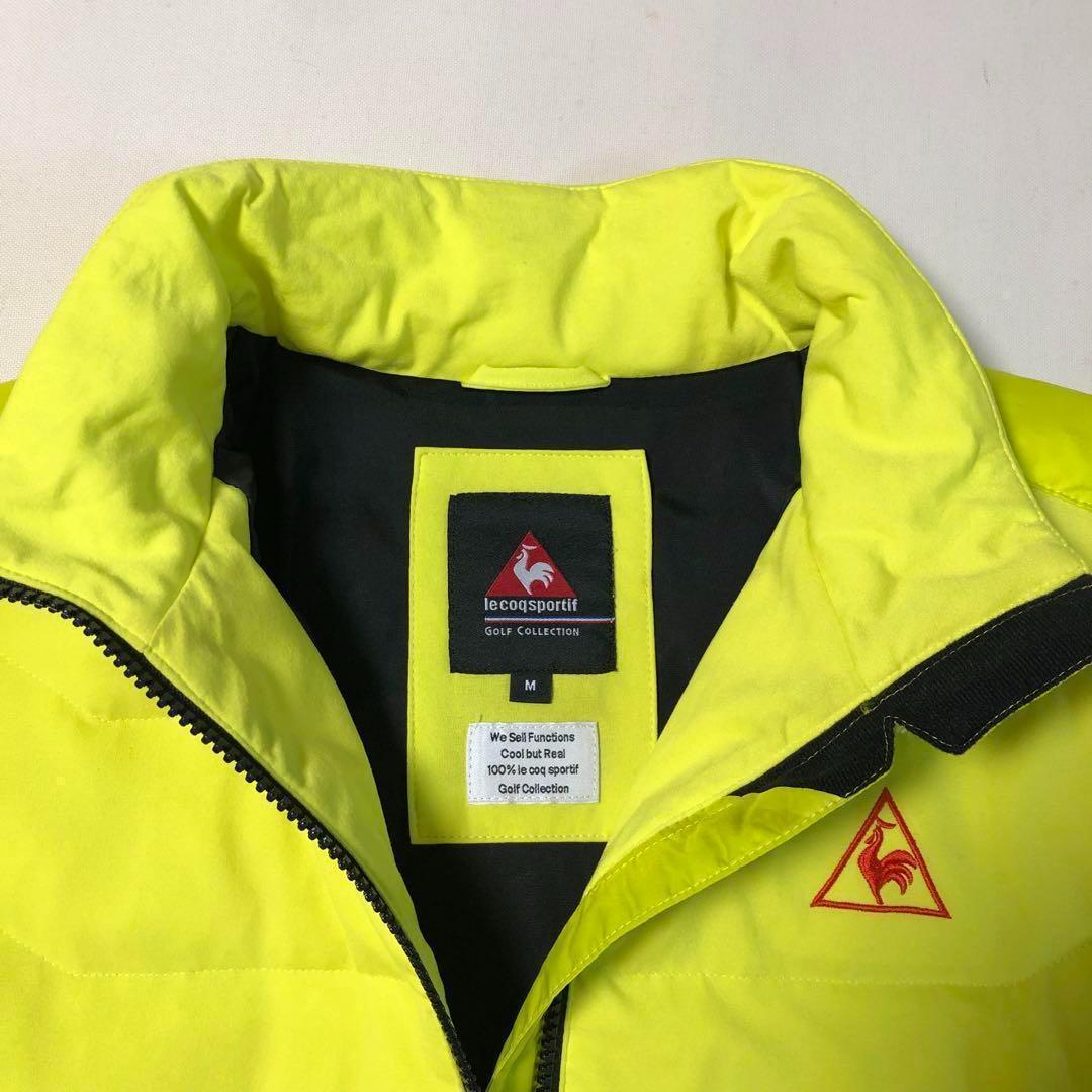 ルコックゴルフ◆ジップアップ ダウン ジャケット イエロー Mサイズ