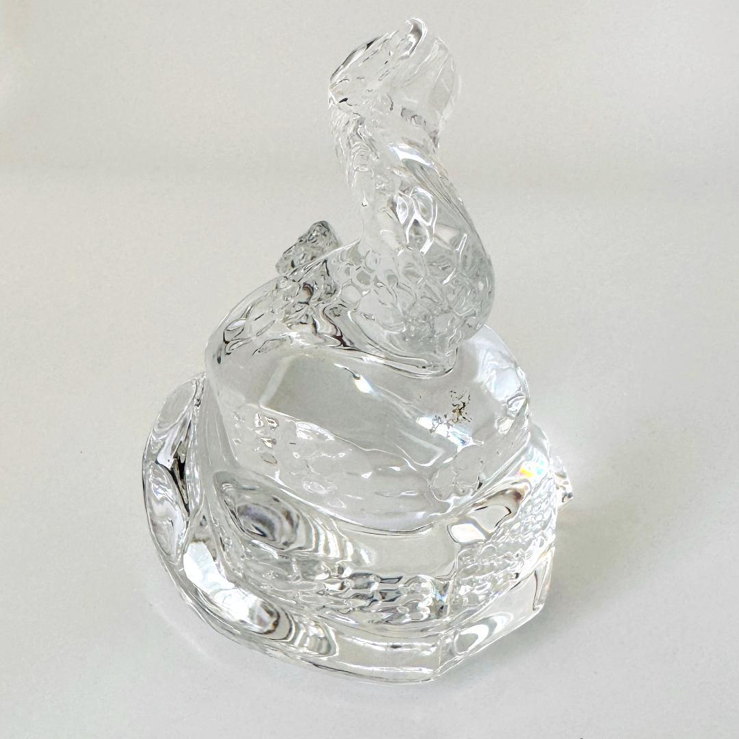 【バカラ】動物 ヘビ 蛇 置物 インテリア★美品★幸運