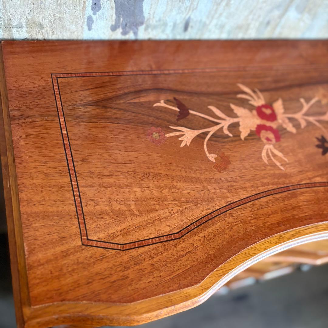 イタリア　MOR-RENS社　象嵌チェスト　4段　ミドルチェスト　マホガニー　①