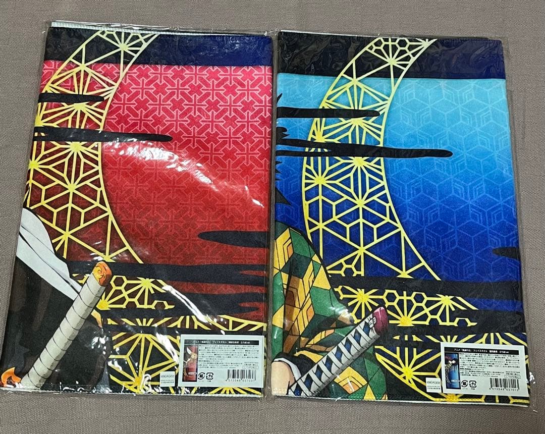 冨岡義勇　煉獄杏寿郎　フェイスタオル　立ち絵　コンテンツシード