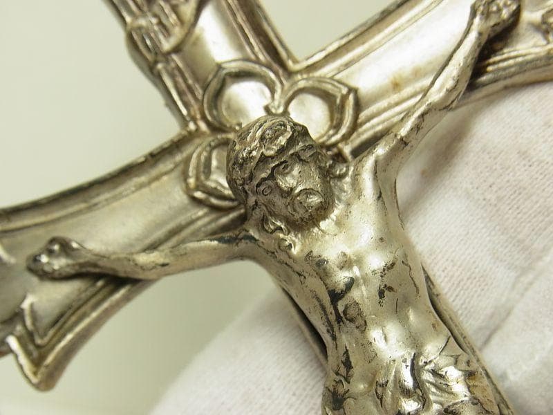 c1347 アメリカ アンティーク 自立クロス 艶消し USA 17.5cm