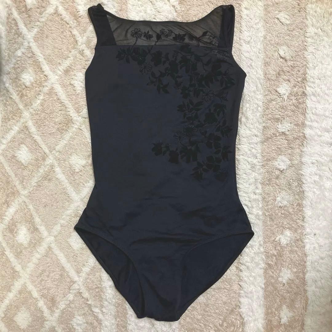 【バレエローザ】ブラック花柄レオタード&スカート