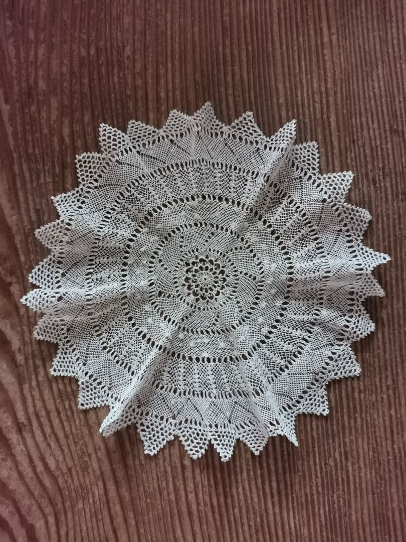 ヴィンテージ アルメニアン&タティング&クロシェレース 花型/星型ドイリー 細雪