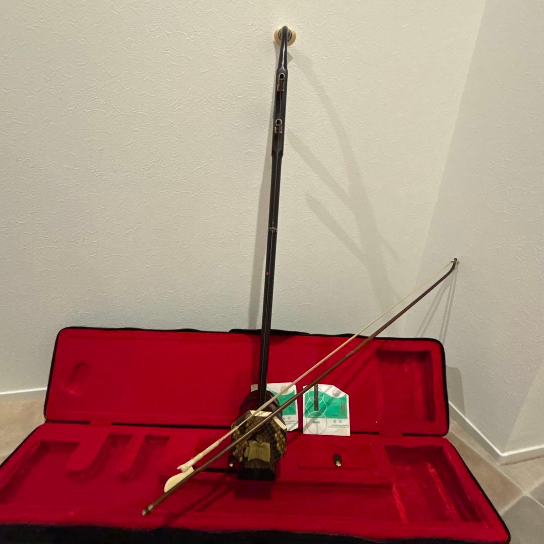 【希少品】高級 二胡 宋廣寧製 付属品 ケース付き現状渡し