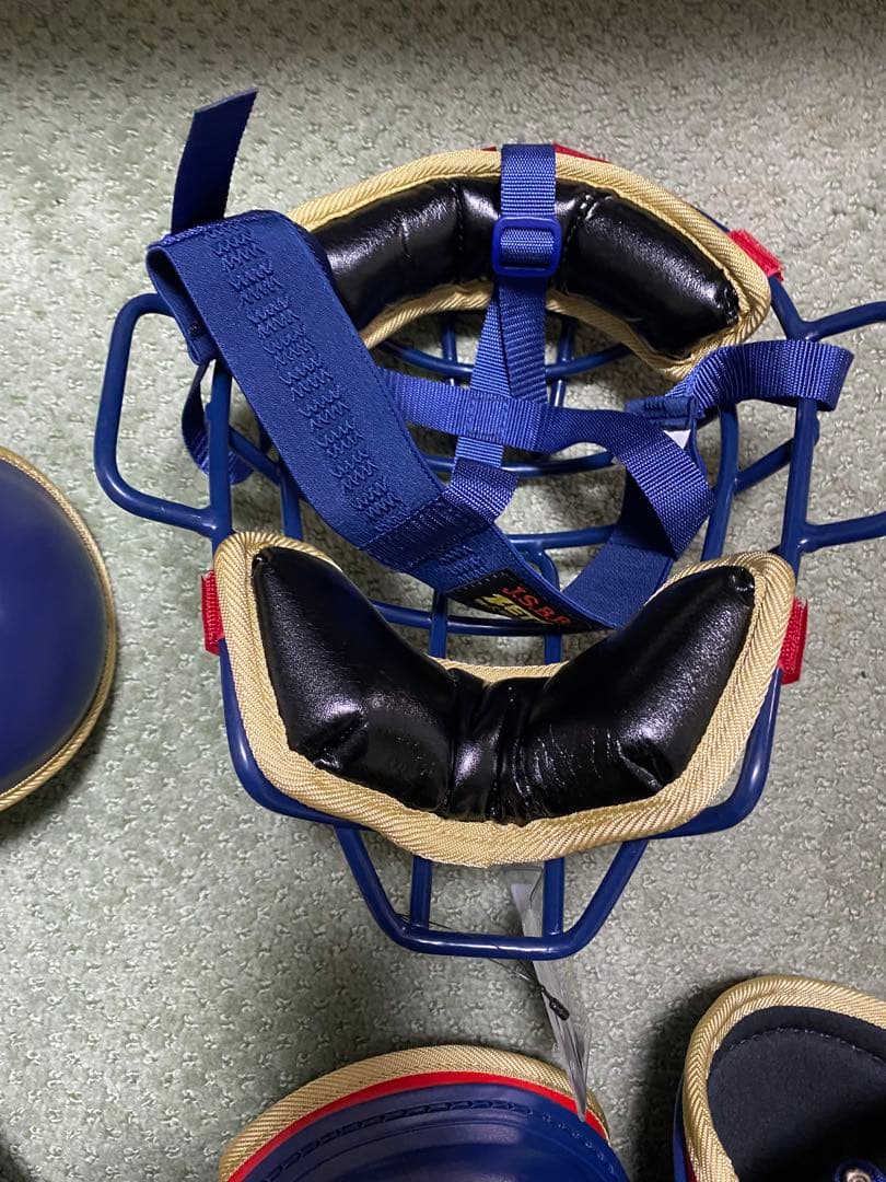 ZETT キャッチャー防具 ネイビー/レッド