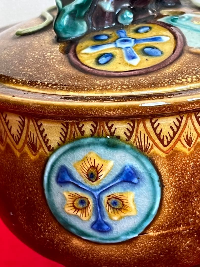 人間国宝 初代 徳田八十吉造 深和窯変 香炉 管理T249 共箱付き