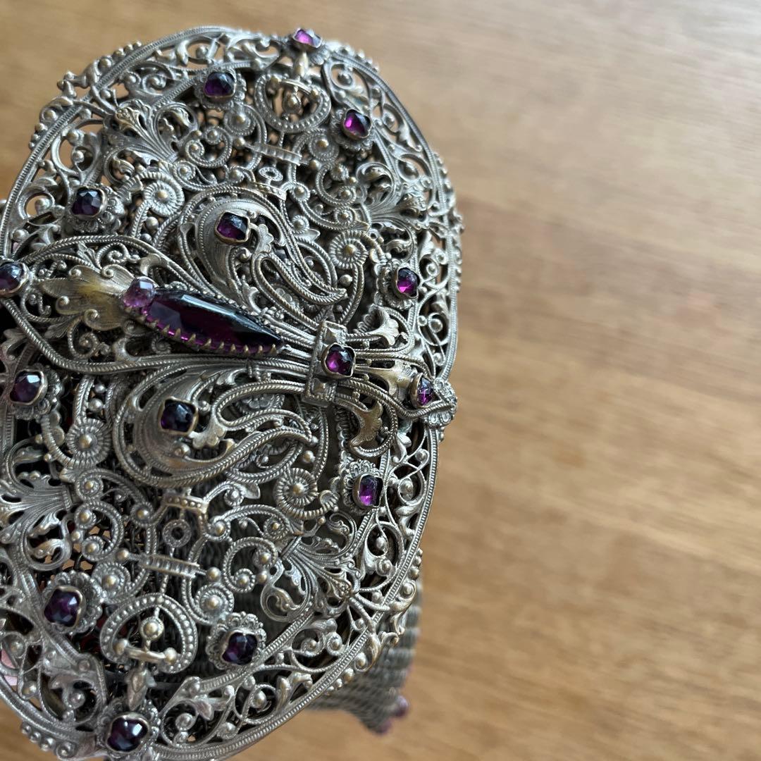 クリスマスSALE アンティーク　ヴィクトリアン　メッシュ　パース　入れ