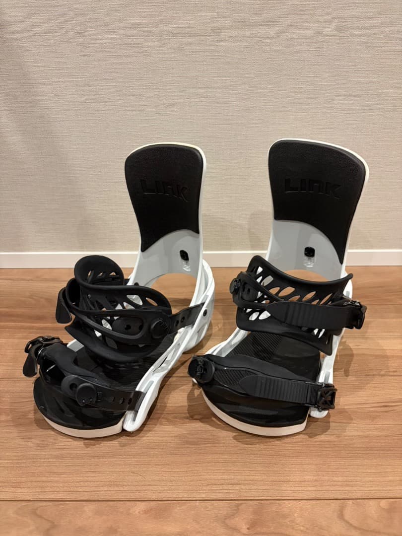 LINK E-LINK スノーボードビンディング ホワイト/ブラック