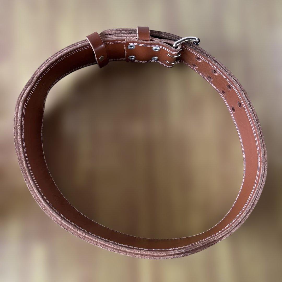 GOLD'S GYM レザー パワーベルト ブラウン