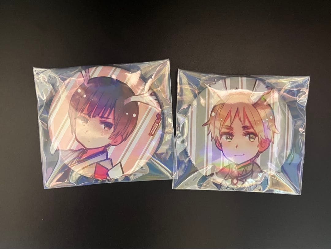 ヘタリア つのたりあ 缶バッジ イギリス 日本