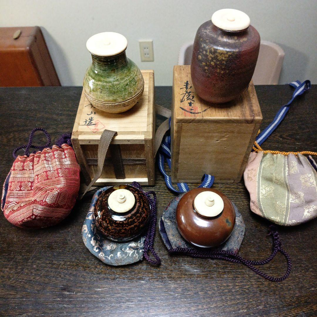 t*a様 茶道具セット 木製箱と布製袋付き