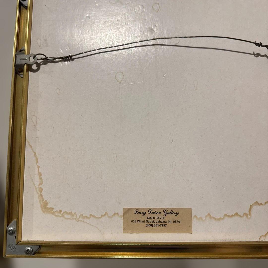 Jan Hartman ヴィンテージ風景コラージュ 水彩 夕焼け　マウイ島 92