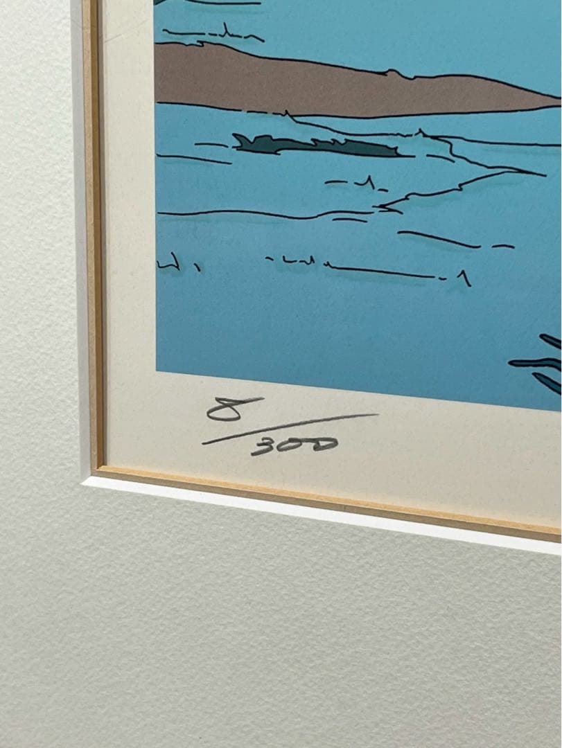 【真作保証】わたせせいぞう「風立ちぬ コスモス」直筆サイン 8/300