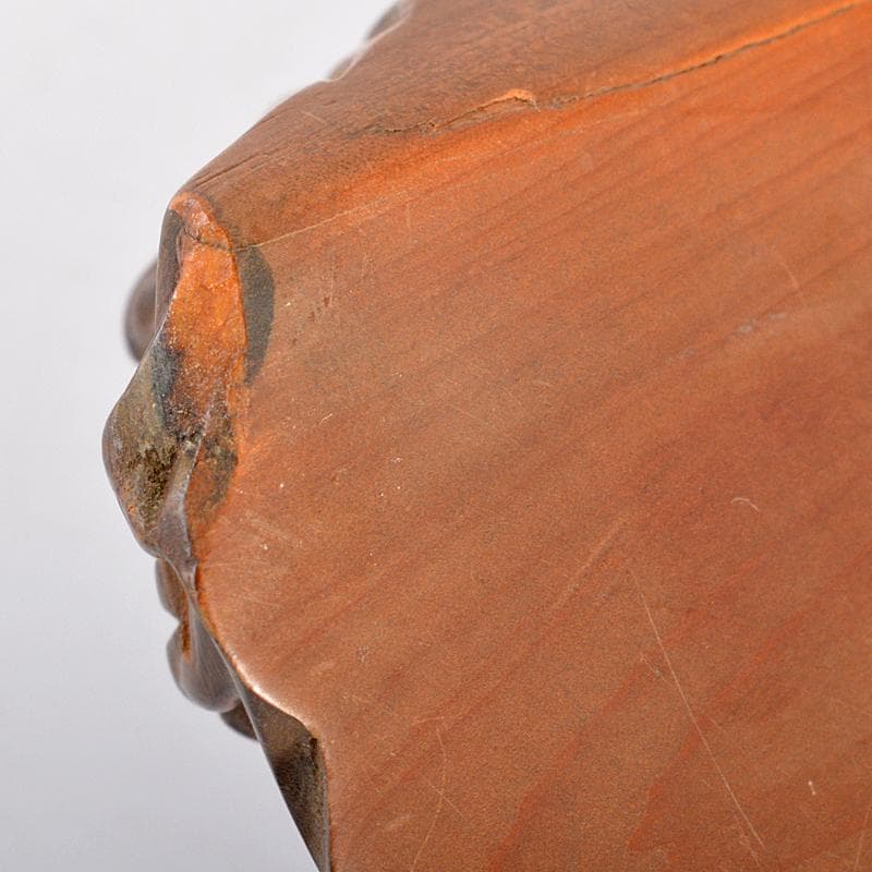 中国　唐木黄楊木彫刻　布袋座像　置物　C　R6716E