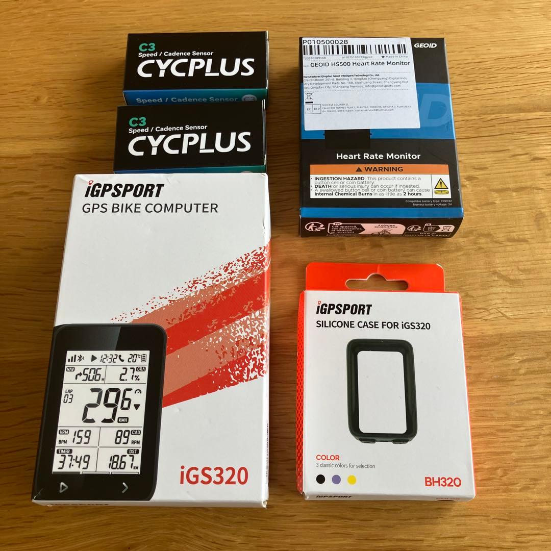 【ほぼ新品】iGPSPORT iGS320＋センサー ＋ケース　セット