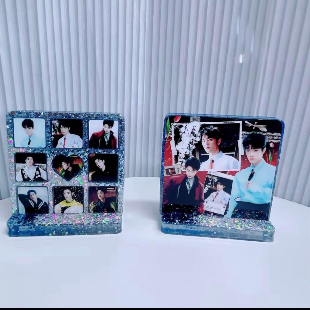 新作❣️肖戦 2番スタジオ　新両面レジン九宫格玄関置物❣️3点❣️確認用0119