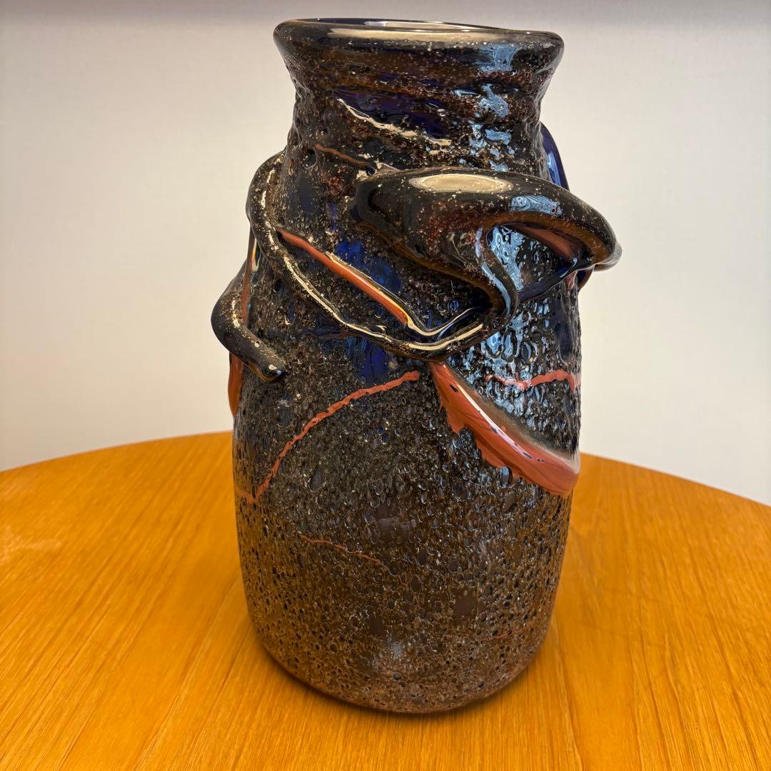 稲嶺盛吉　紅珊瑚　花瓶