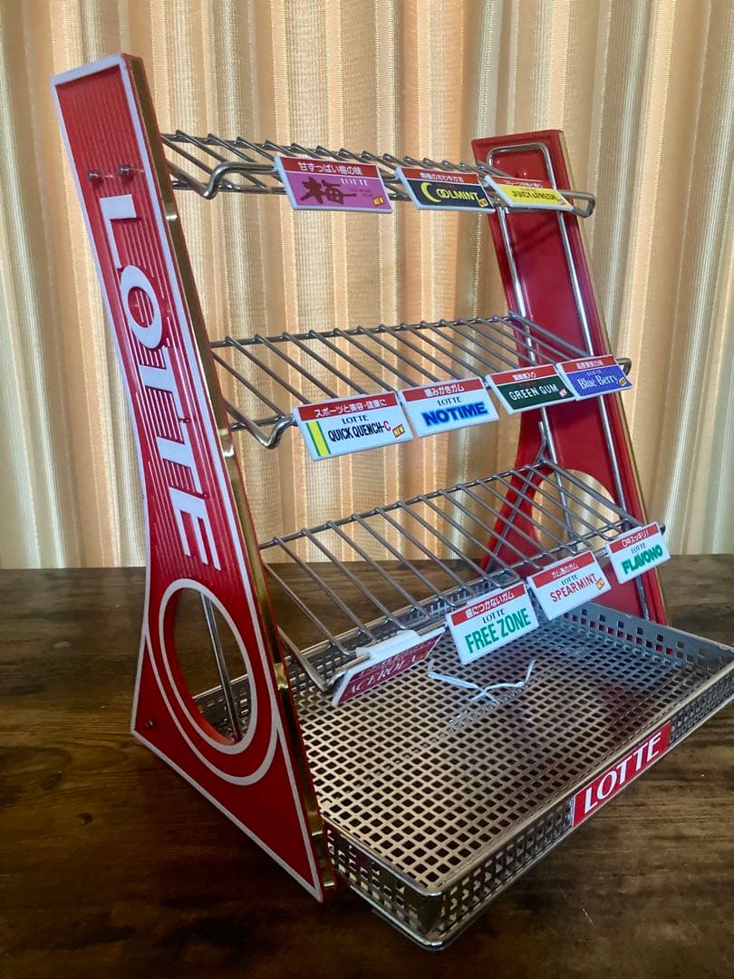 昭和レトロ　ロッテガム　商品棚　未使用　非売品　ディスプレイ　極美品