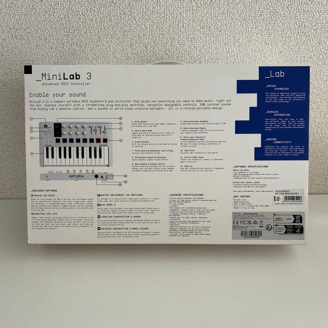 【美品】ARTURIA MiniLab3 MIDIキーボード　DTM アートリア
