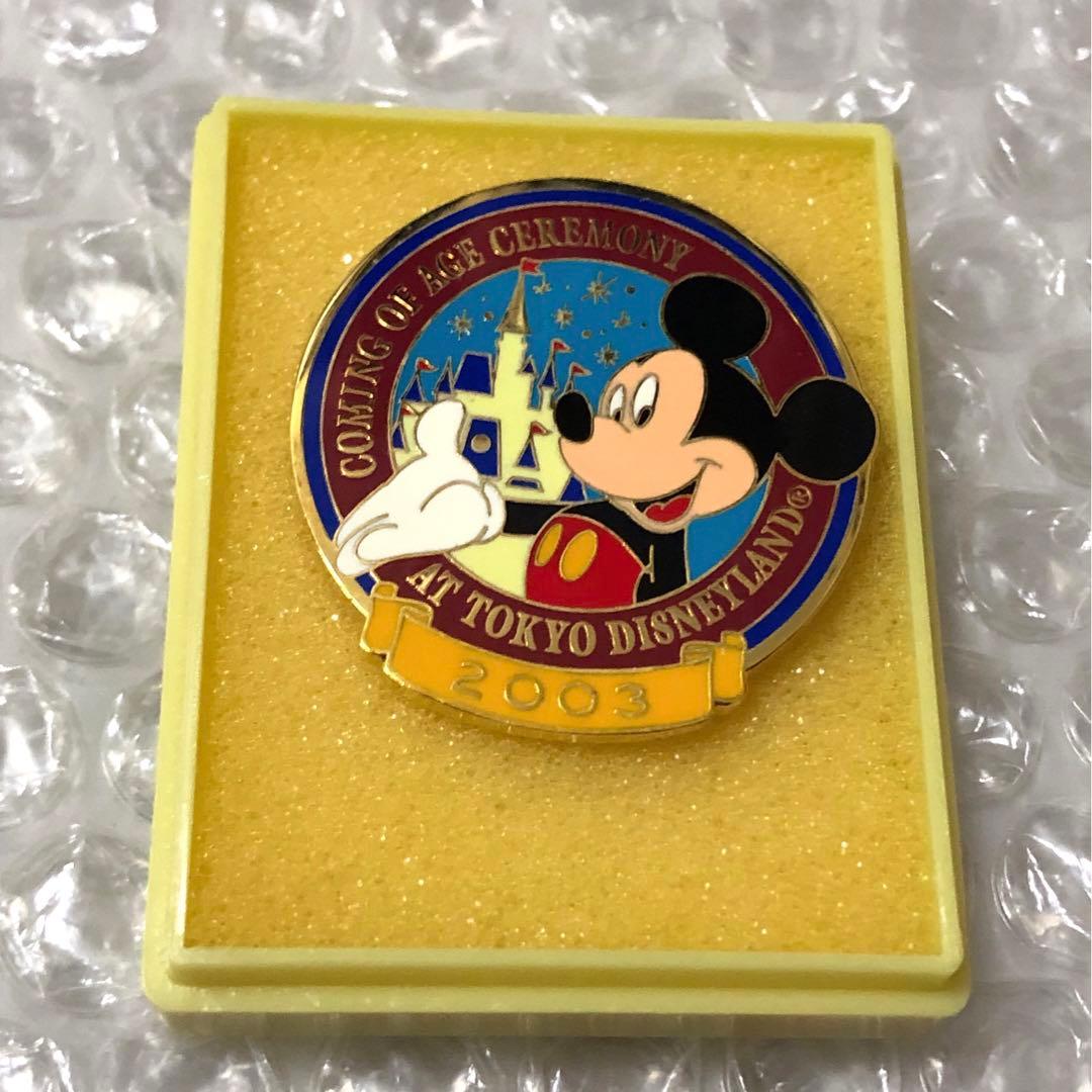 非売品 TDL 東京ディズニーランド ミッキーマウス 成人式 浦安市 ピンバッジ