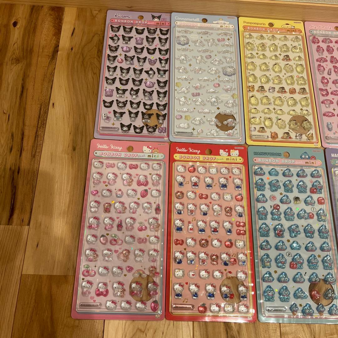 ボンボンドロップシールmini サンリオ　８枚セット