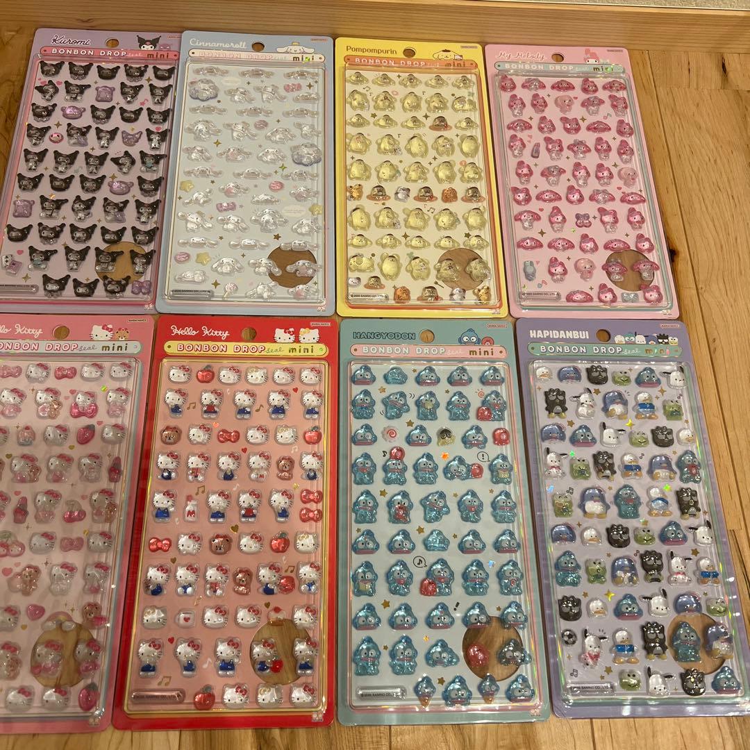 ボンボンドロップシールmini サンリオ　８枚セット