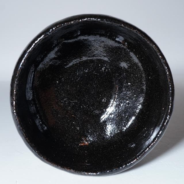 小川長楽　黒茶碗　共箱　茶道具　抹茶碗　濃茶　楽焼
