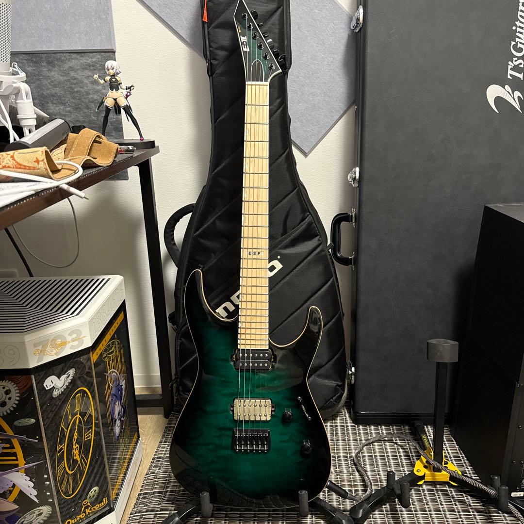 ギター E-II M-II NT HS QM Black Turquoise Burst