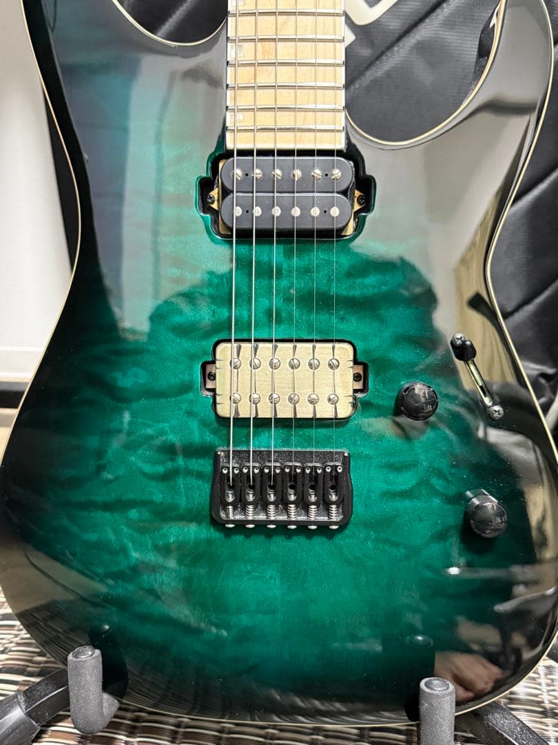 ギター E-II M-II NT HS QM Black Turquoise Burst