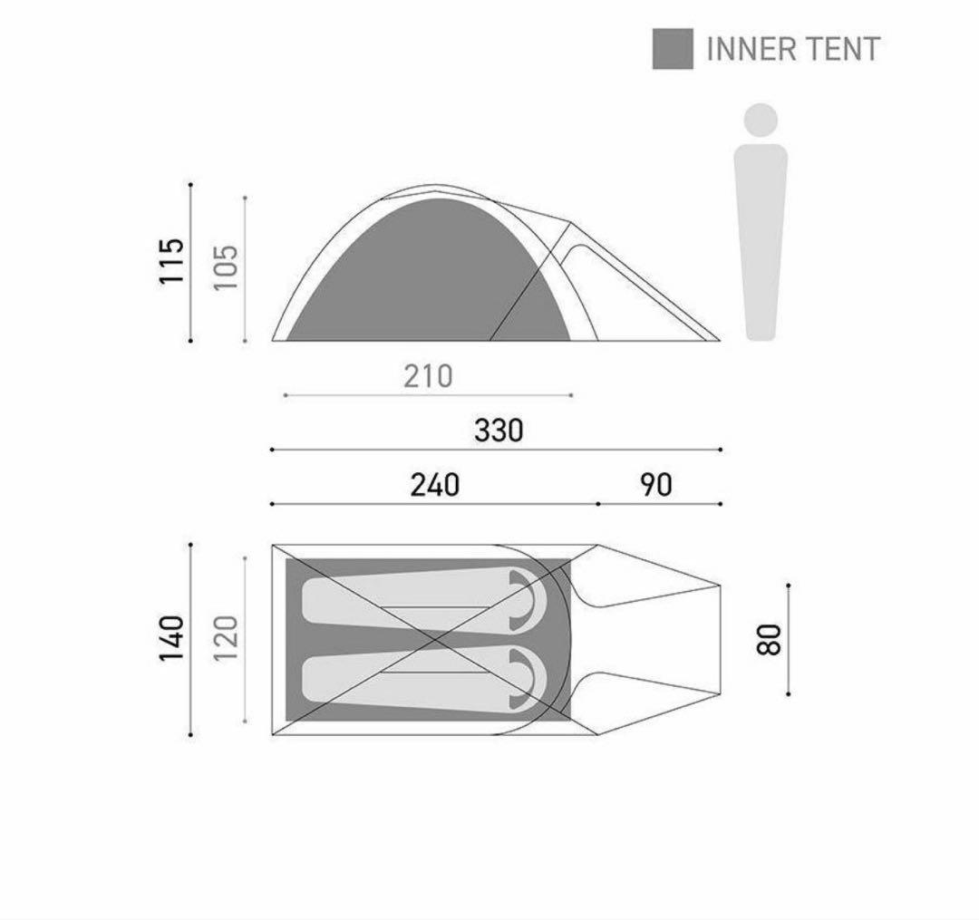 室内張り数回程度 Muraco NIMBUS 2P ムラコ ニンバス 2P