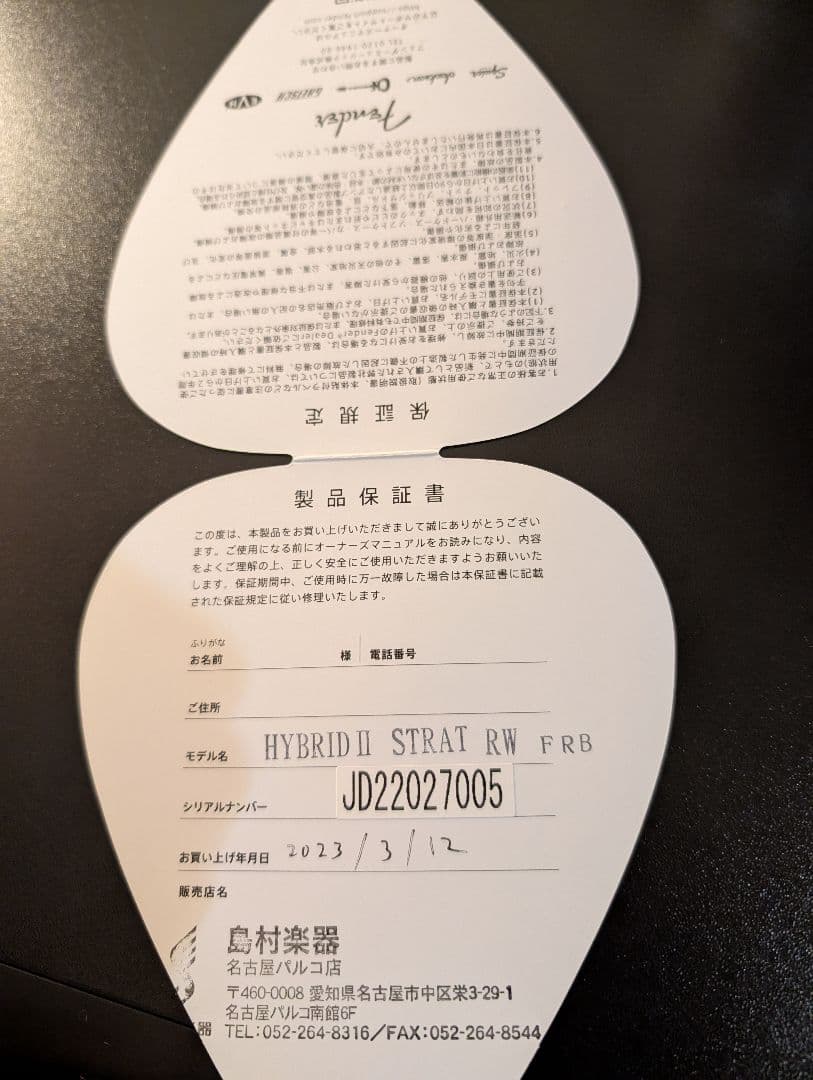 Fender エレキギター ストラトレリック塗装2022年製ソフトケース付