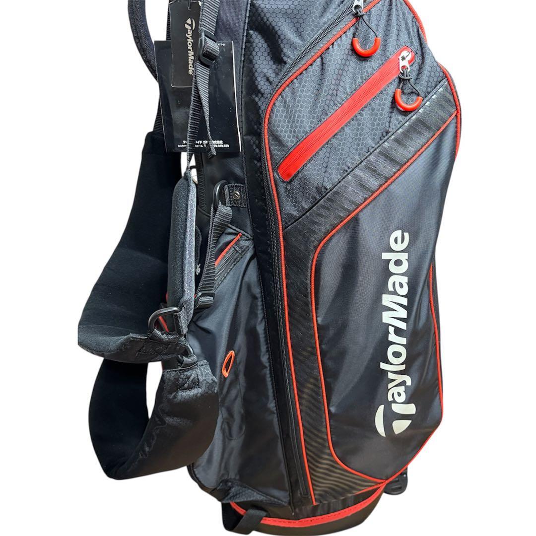 【極美品】TaylorMadeテーラーメイド　キャディバッグ　ゴルフ　黒×レッド