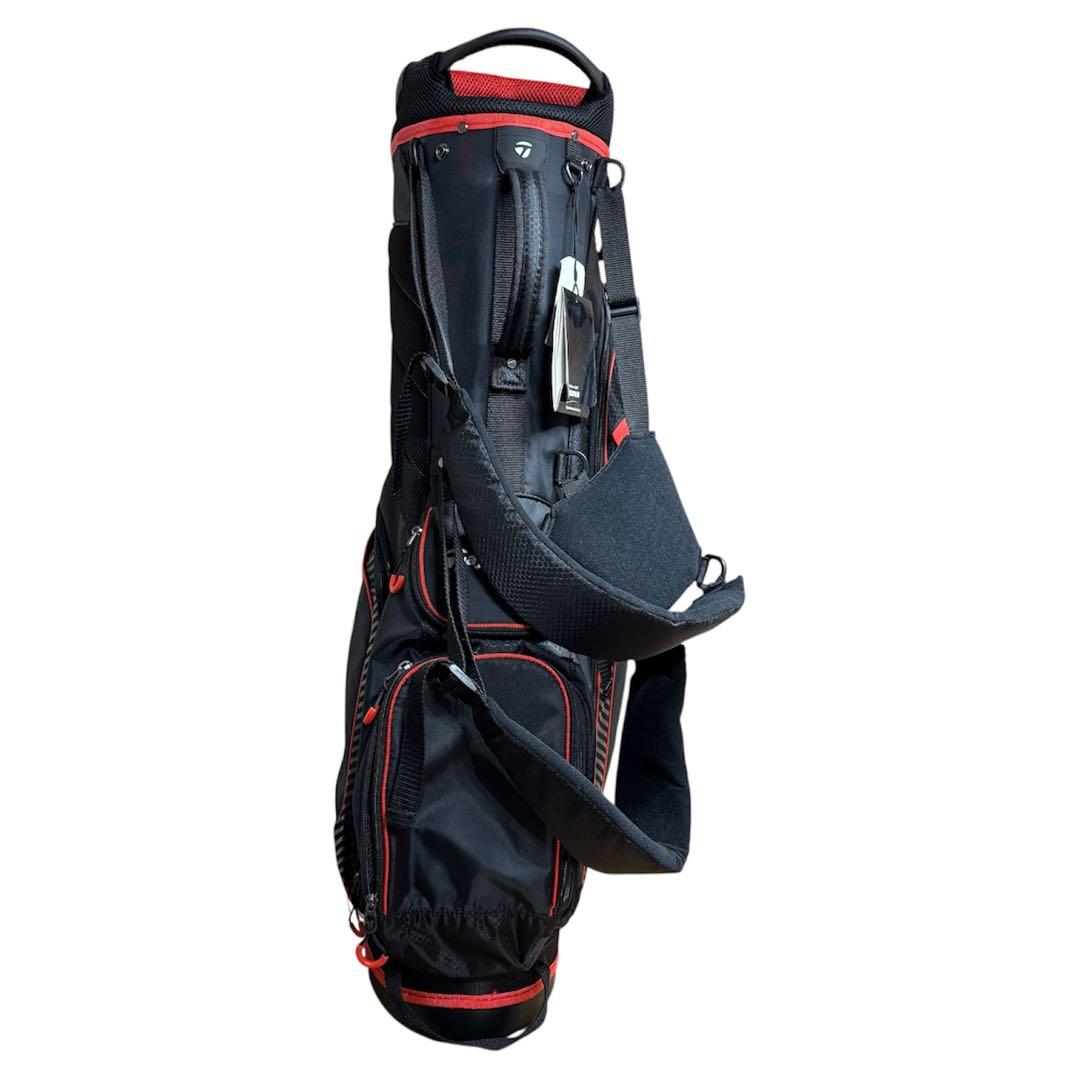 【極美品】TaylorMadeテーラーメイド　キャディバッグ　ゴルフ　黒×レッド